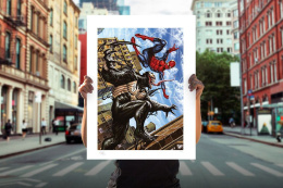 Marvel Art Print Spider-Man vs Venom 46 x 61 cm - unframed