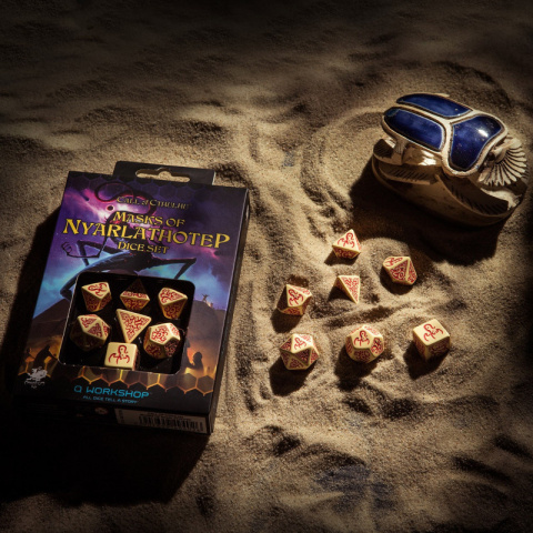 Q-WORKSHOP Komplet Kości ZEW CTHULHU Maski Nyarlathotepa