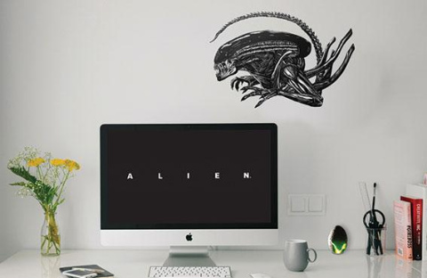 Alien Wall Decal Set - zestaw naklejk na ścianę