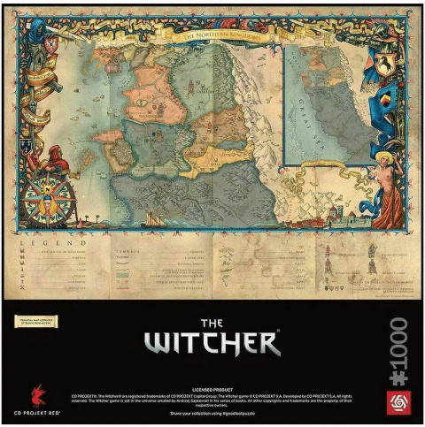 Good Loot Puzzle: The Witcher (Wiedźmin) - The Nothern Kingdoms (1000 elementów)