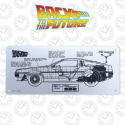Back to the Future Tin Sign DeLorean Schematic - tabliczka