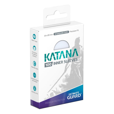 Ultimate Guard Katana Inner Sleeves Standard Size Transparent (100) [PRO-FIT]