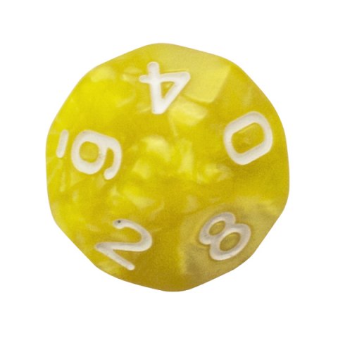 Komplet kości REBEL RPG - Perłowe - Jasnożółte