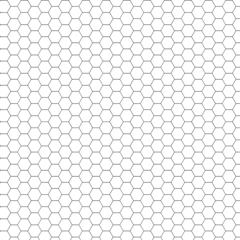 PLAYMATY Mata suchościeralna RPG heksagonalna - Biała [50x50]