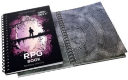RPG Book - Fantasy Worlds - Księga RPG A4 - siatka kwadratów