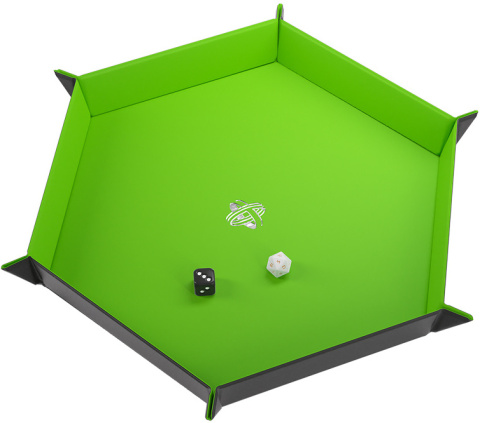 Gamegenic: Magnetic Dice Tray - Hexagonal - Black/Green