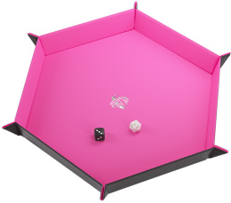 Gamegenic: Magnetic Dice Tray - Hexagonal - Black/Pink
