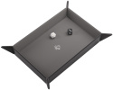 Gamegenic: Magnetic Dice Tray - Rectangular - Black/Gray