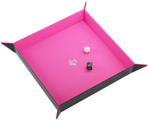 Gamegenic: Magnetic Dice Tray - Square - Black/Pink