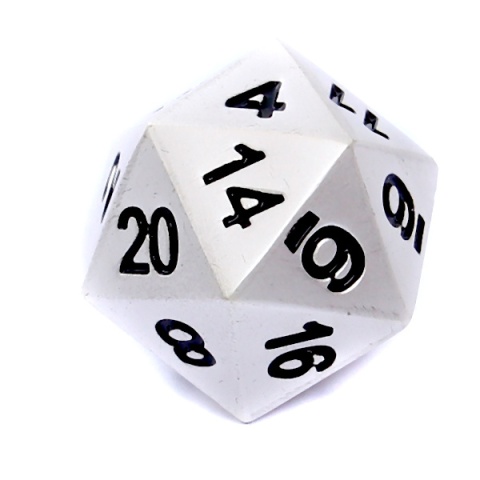 REBEL Komplet kości RPG - Metal - Matowe srebro