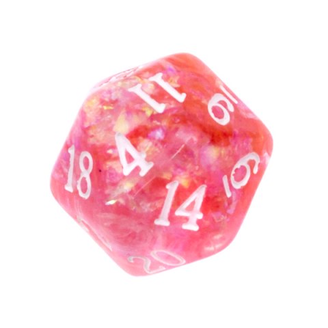 Komplet kości REBEL RPG - Gęsty rdzeń - Brzoskwiniowe (białe cyfry)