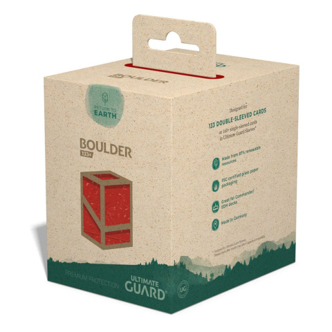 ULTIMATE GUARD Guard Return To Earth Boulder Deck Case 133+ Standard Size Red