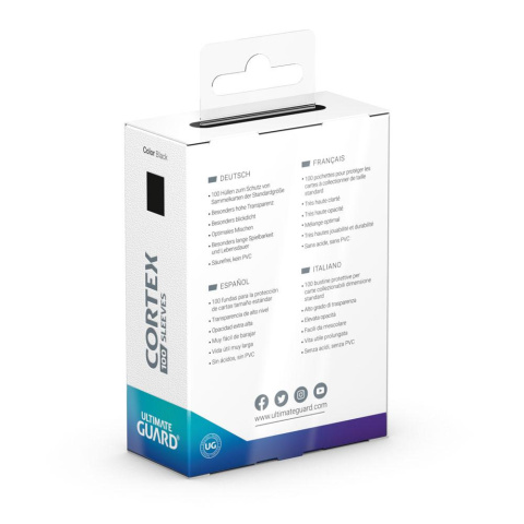 ULTIMATE GUARD Koszulki Cortex Sleeves Standard Size Black (100)