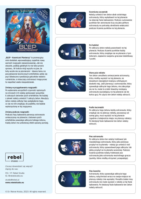 MLEM: Agencja kosmiczna - BLEP - Kosmiczni pionierzy