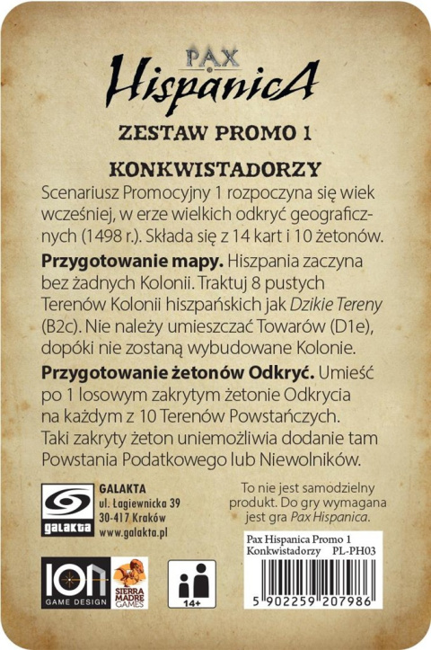 Pax Hispanica: Promo 1 - Konkwistadorzy