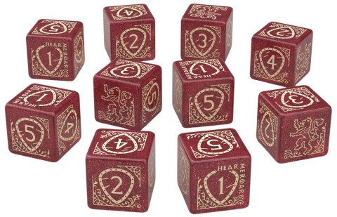 Komplet kości D6: Gra o Tron - Lannister