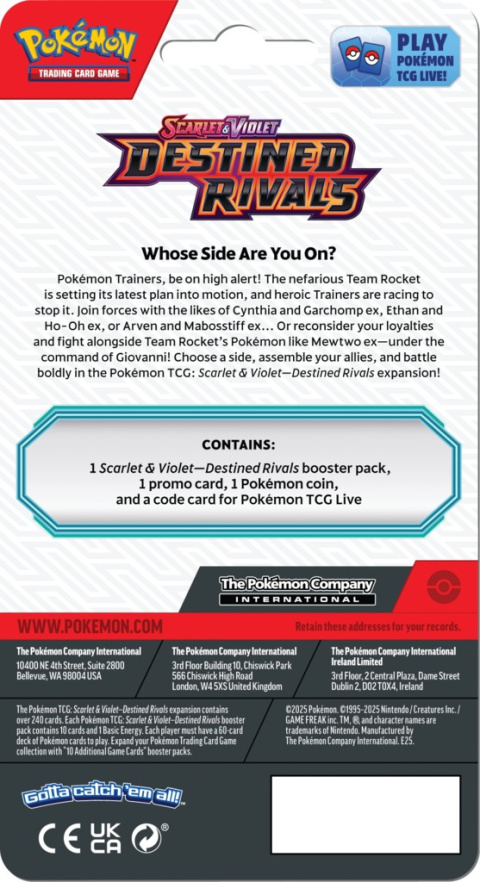 Pokemon TCG: Destined Rivals - Checklane Blister [Zarude]