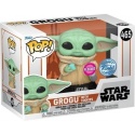 Funko POP Star Wars: The Mandalorian - Grogu with Cookies (Flocked)